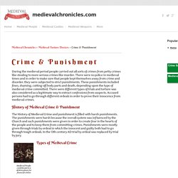 Medieval Crime & Punishment