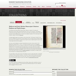 Medieval and Early Modern Manuscripts