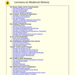 Medieval History Lectures: Dr. Lynn H. Nelson