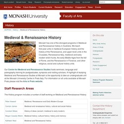Medieval & Renaissance History