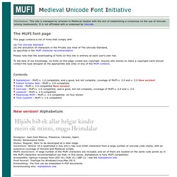 Medieval Unicode Font Initiative