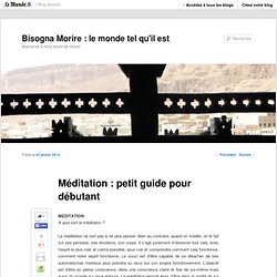 Méditation : petit guide pour débutant