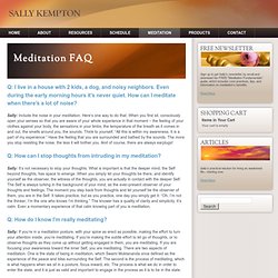 Meditation FAQ