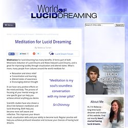 Meditation for Lucid Dreaming