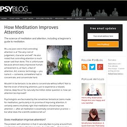 How Meditation Improves Attention