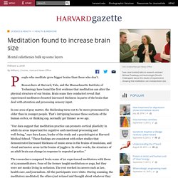 Meditation found to increase brain size