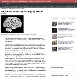 Meditation increases brain gray matter
