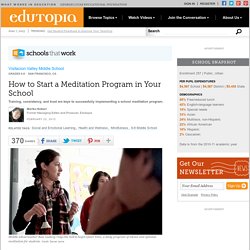 How To Start a Meditation Program in Your School