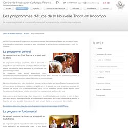 Centre de Méditation Kadampa France - Les programmes d'étude de la Nouvelle Tradition Kadampa