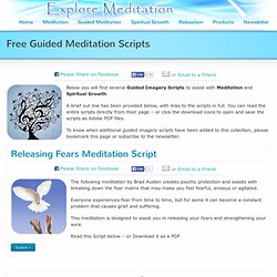Guided Imagery Scripts for Meditation