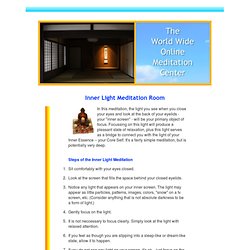 Inner Light Meditation Room, Worldwide Online Meditation Center