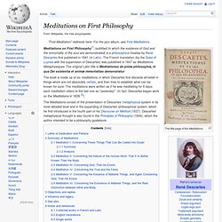 Meditations on First Philosophy