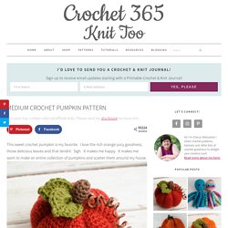 Medium Crochet Pumpkin Pattern - Crochet 365 Knit Too