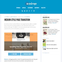 Medium-Style Page Transition