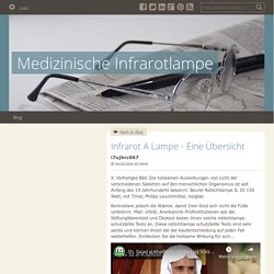 Infrarot A Lampe - Eine Übersicht - Medizinische Infrarotlampe : powered by Doodlekit