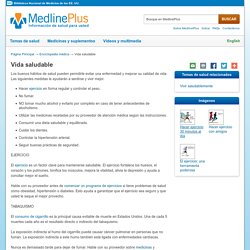 Vida saludable: MedlinePlus enciclopedia médica