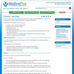 Cirrhosis - discharge: MedlinePlus Medical Encyclopedia
