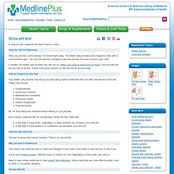 Urine pH: MedlinePlus Medical Encyclopedia