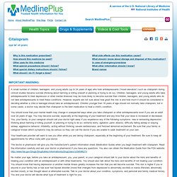 Citalopram: MedlinePlus Drug Information