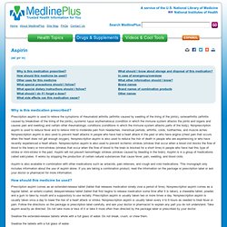 Aspirin: MedlinePlus Drug Information