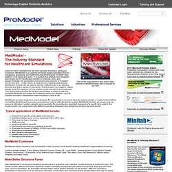 MedModel Home - Medical Software - Simulation Software for the Health Care Industry