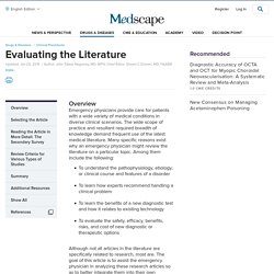 Evaluating the Literature : Medscape