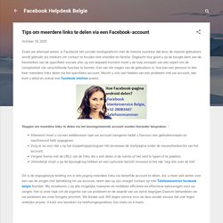 Tips om meerdere links te delen via een Facebook-account