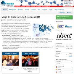 Meet In Italy for Life Sciences 2015