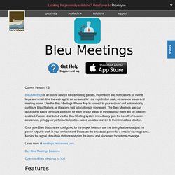 Bleu Meetings - Create & manage Passbook passes replacing meeting & event tickets