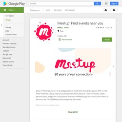 Meetup – Make community real - Android Apps on Google Play