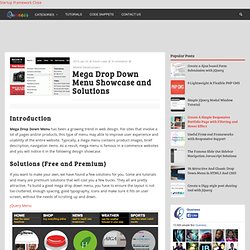 Mega Drop Down Menu Showcase and Solutions
