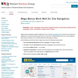 Mega Menus Work Well for Site Navigation