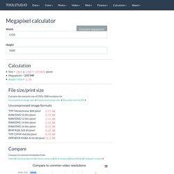 Megapixel calculator