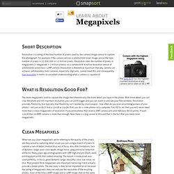 Megapixels - Learn - Snapsort