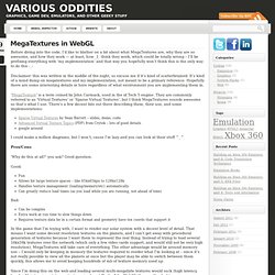 MegaTextures in WebGL « Various Oddities