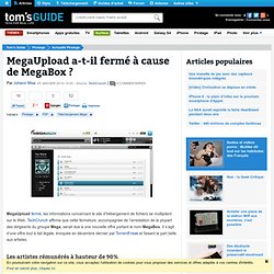 MegaUpload a-t-il fermé à cause de MegaBox ?