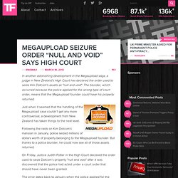 Megaupload Seizure Order “Null and Void” Says High Court