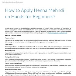 Mehndi on Hands for Beginners