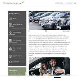 Les meilleures compagnies de location de voiture