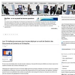 Les 10 meilleures excuses pour ne pas déployer un outil de Gestion des Documents et Contenus en Entreprise | BPM Bulletin