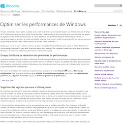 Optimisez Windows 7 pour de meilleures performances