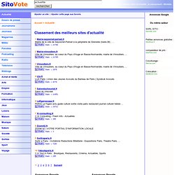 Les meilleurs sites d'actualité , le classement - SitoVote