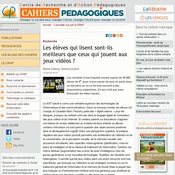 Les élèves qui lisent sont-ils meilleurs que ceux qui jouent aux jeux vidéos (...)