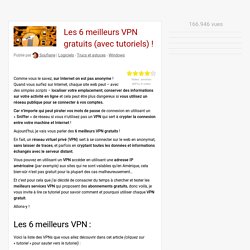 Les 6 meilleurs VPN gratuits (avec tutoriels) !