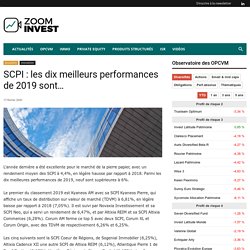 SCPI : les dix meilleurs performances de 2019 sont… - Zoom Invest