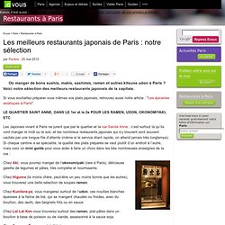 Les meilleurs restaurants japonais de Paris : notre sélection