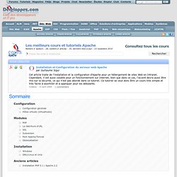 Les meilleurs cours et tutoriels Apache