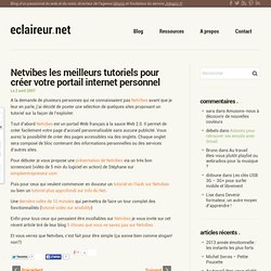 Netvibes les meilleurs tutoriels pour créer votre portail internet personnel
