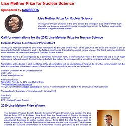 Lise Meitner Prix de sciences nucléaires