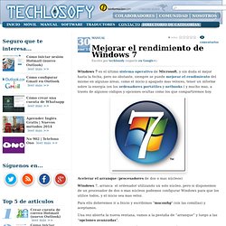 Mejorar el rendimiento de Windows 7
